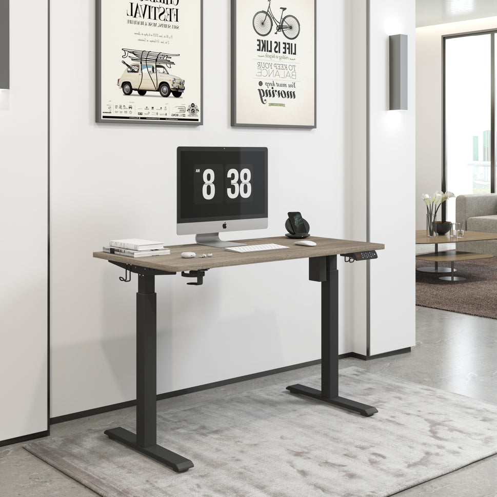 KOWO 55" K304 Electric Height Adjustable Standing Desk, Grey Oak