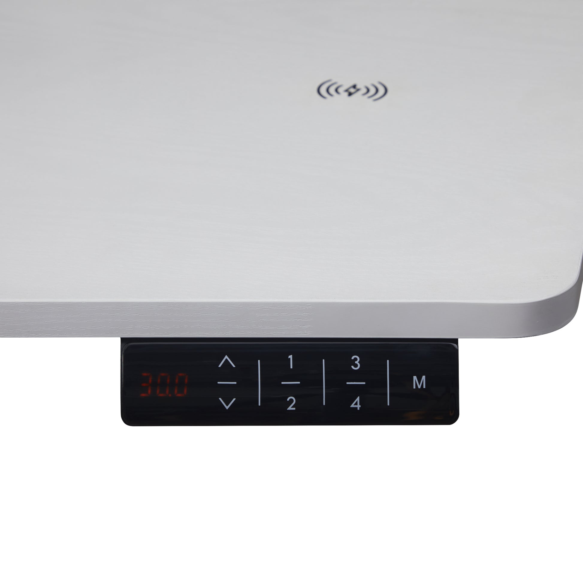 KOWO K314 Corner Electric Height Adjustable Standing Desk with Back Board and Drawer, White