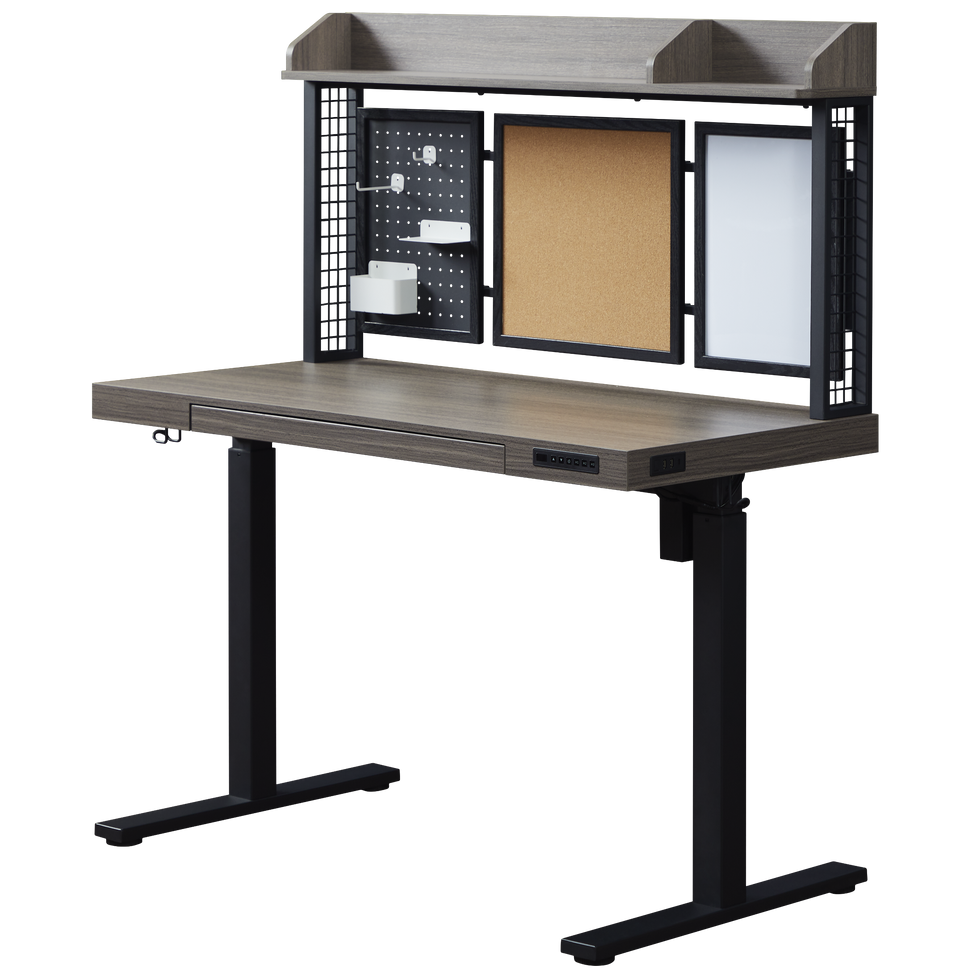 KOWO 48" K305 Electric Height Adjustable Standing Desk, Grey Oak