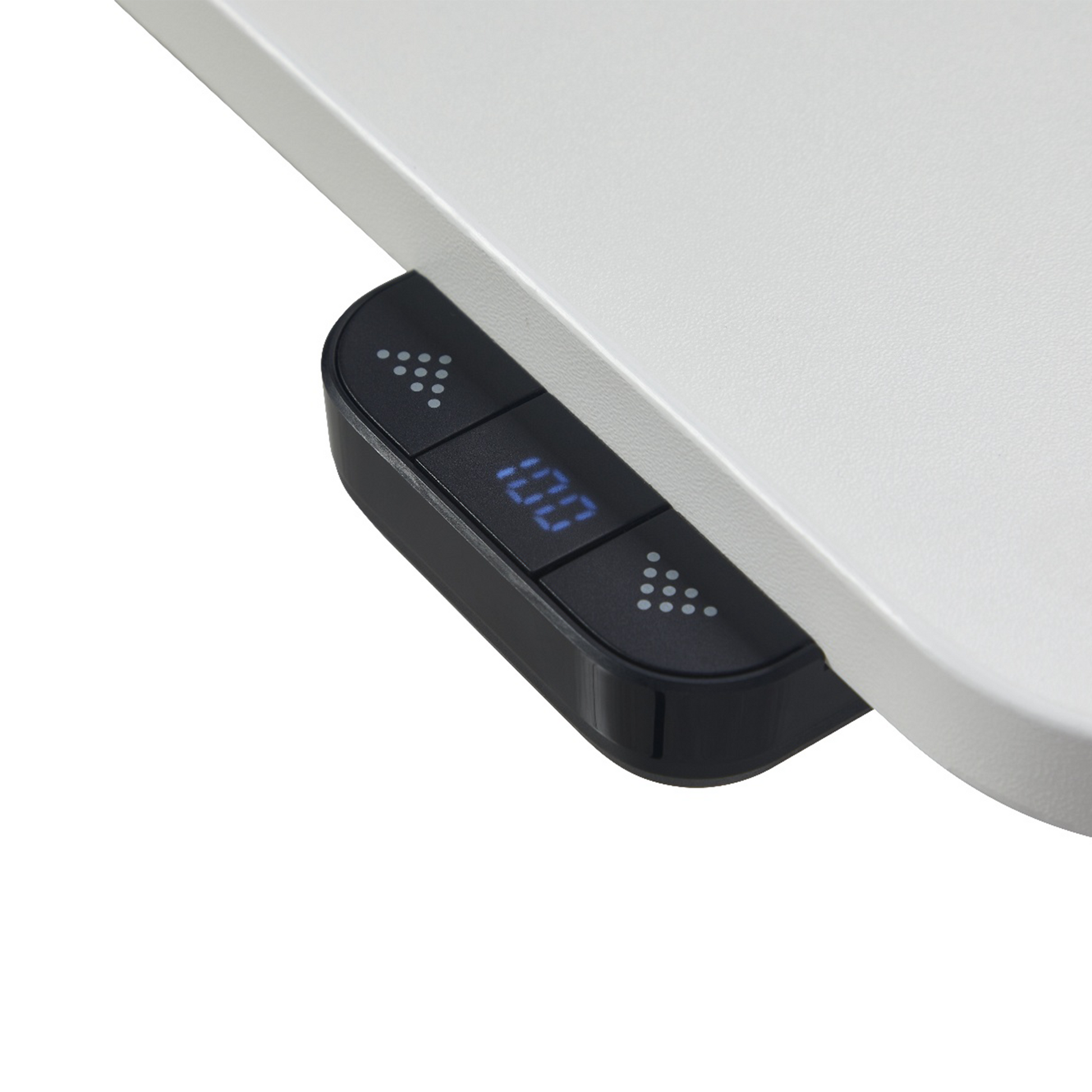 KOWO K30016 Electric Height Adjustable Soft Side End Table,White