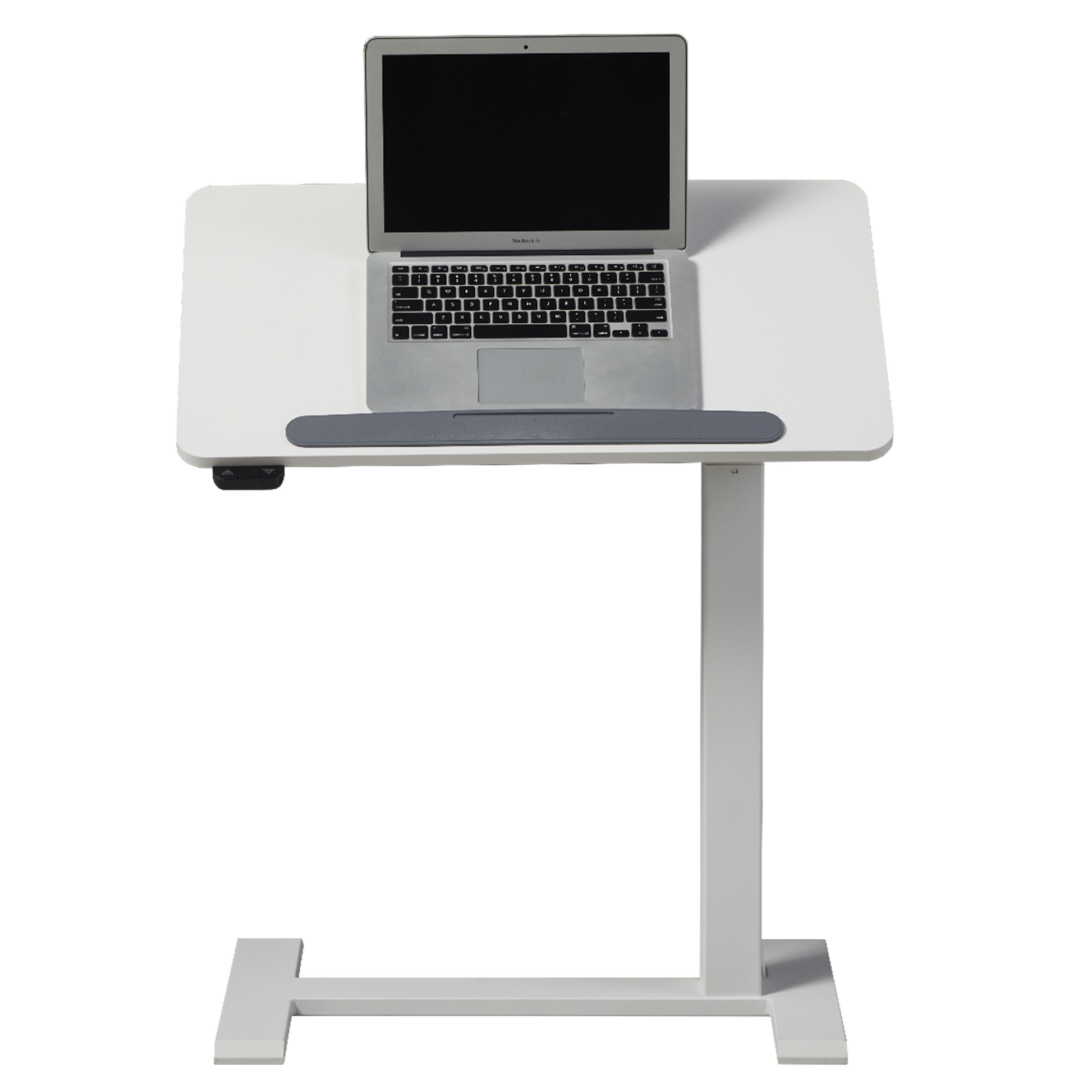 KOWO K30016 Electric Height Adjustable Soft Side End Table,White