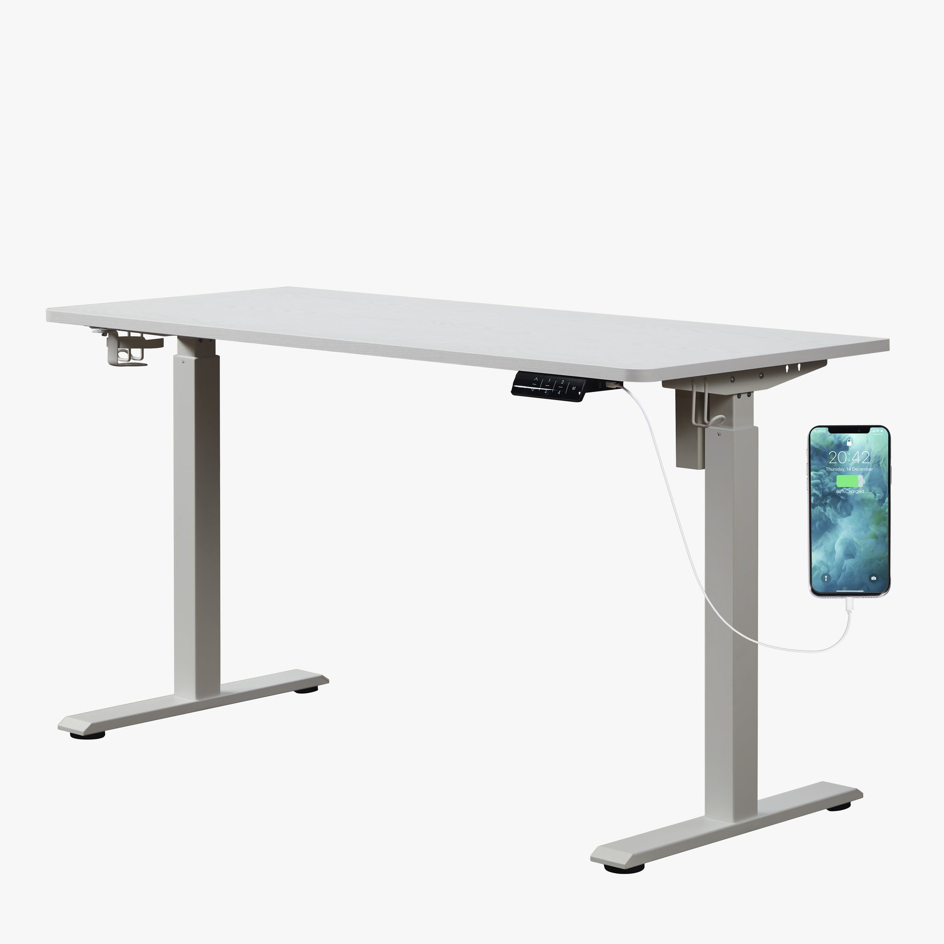 KOWO 55" K304 Electric Height Adjustable Standing Desk, White
