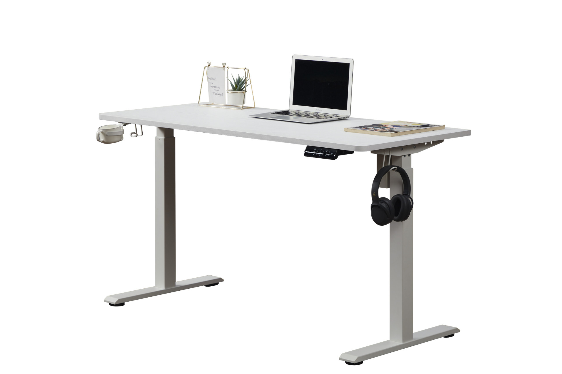 KOWO 55" K304 Electric Height Adjustable Standing Desk, White