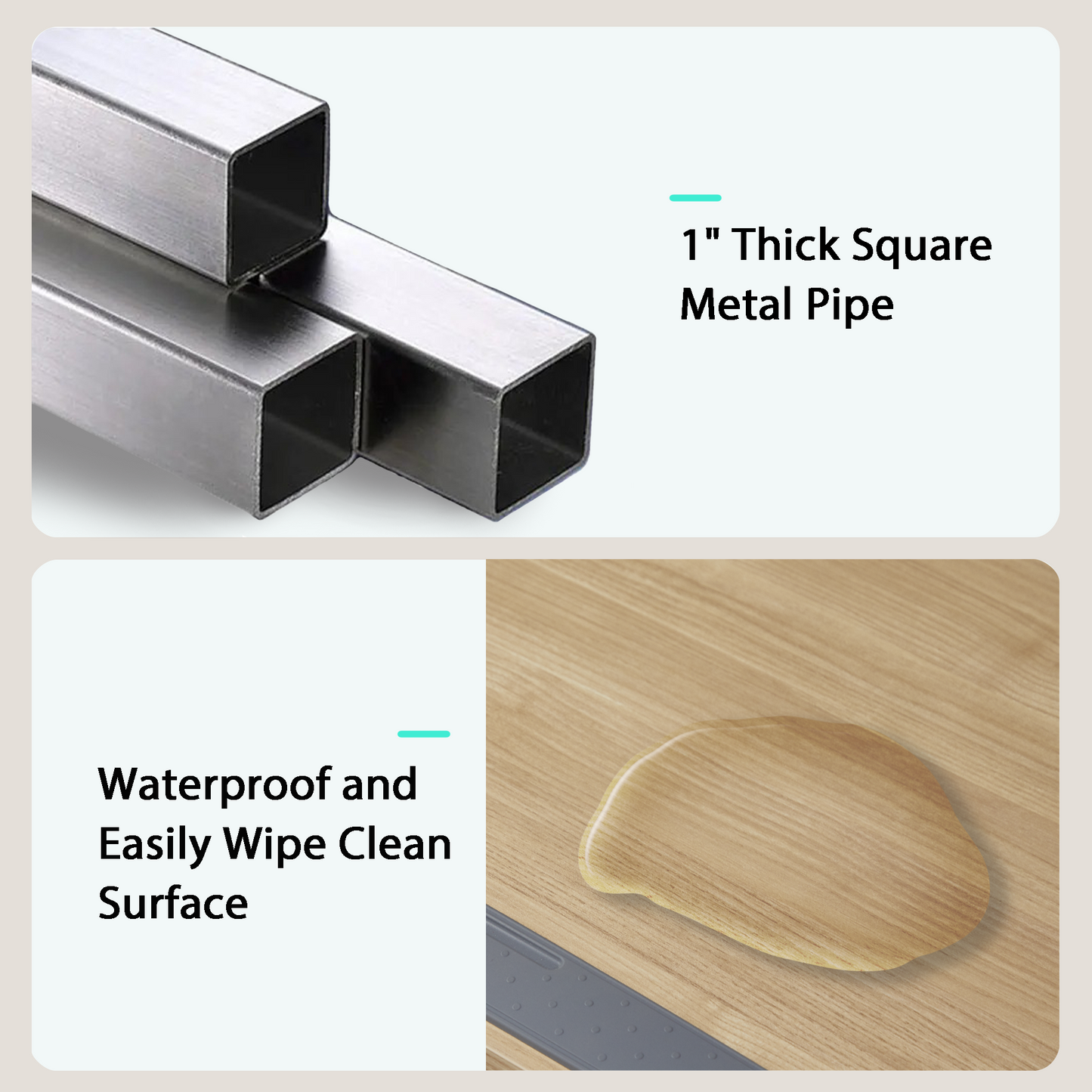 KOWO K30016 Electric Height Adjustable Standing Desk with Drawer, Natural/White