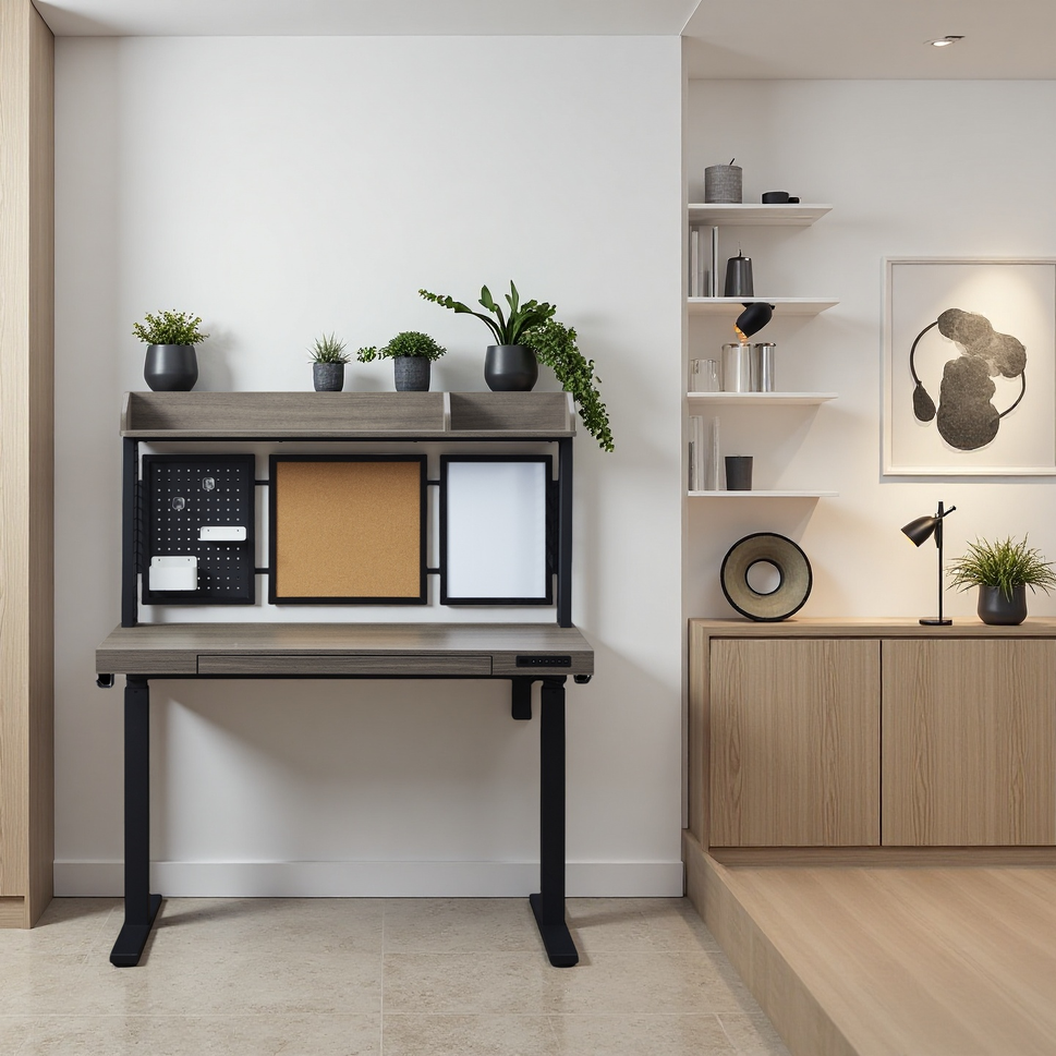 KOWO 48" K305 Electric Height Adjustable Standing Desk, Grey Oak