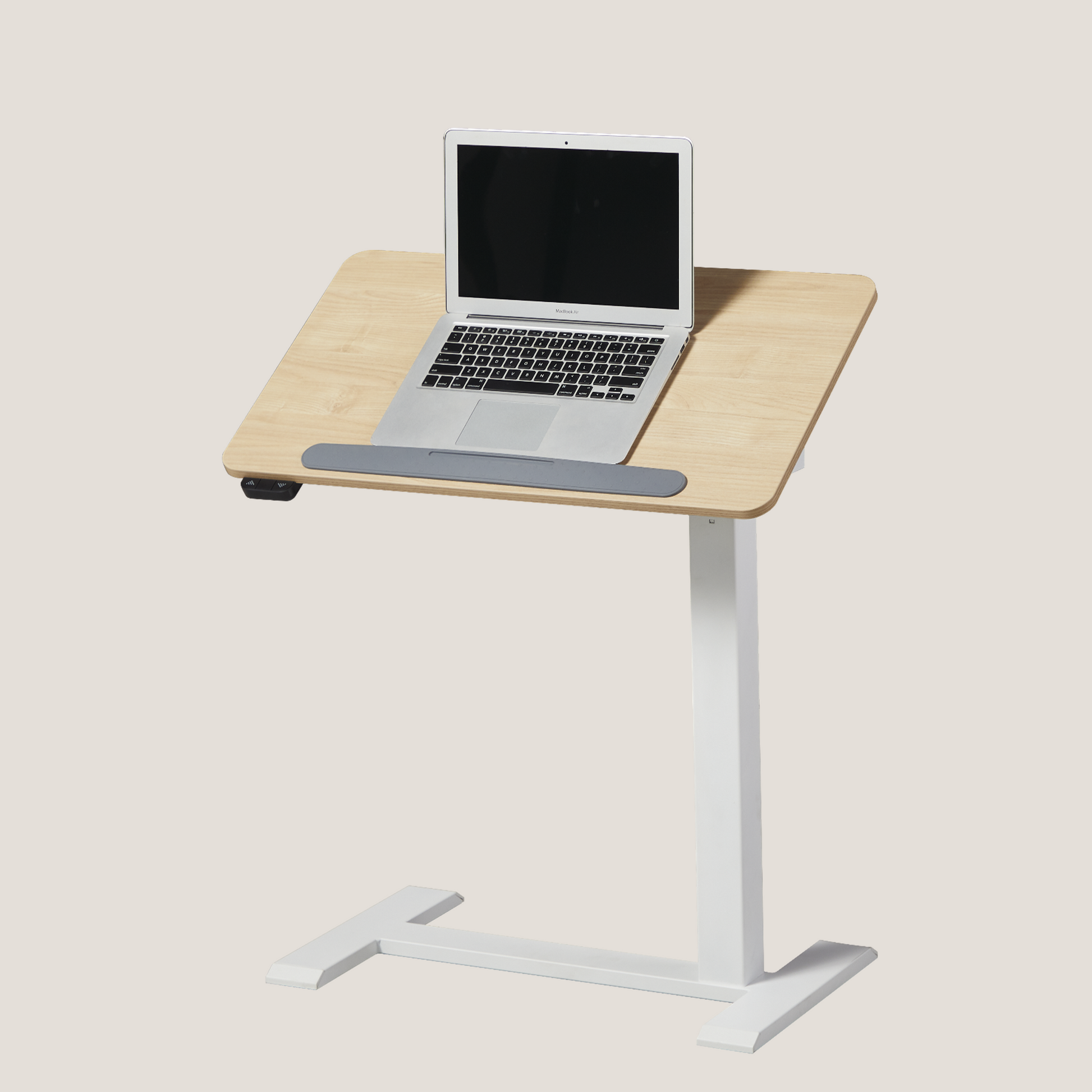 KOWO K30016 Electric Height Adjustable Standing Desk with Drawer, Natural/White
