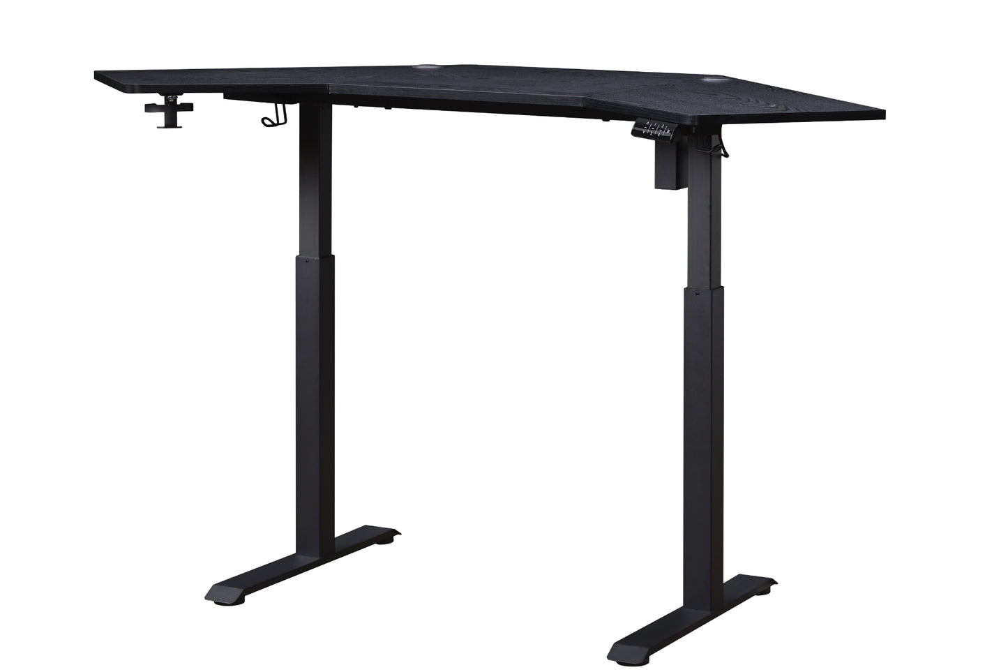 KOWO K314 Corner Electric Height Adjustable Standing Desk, Black