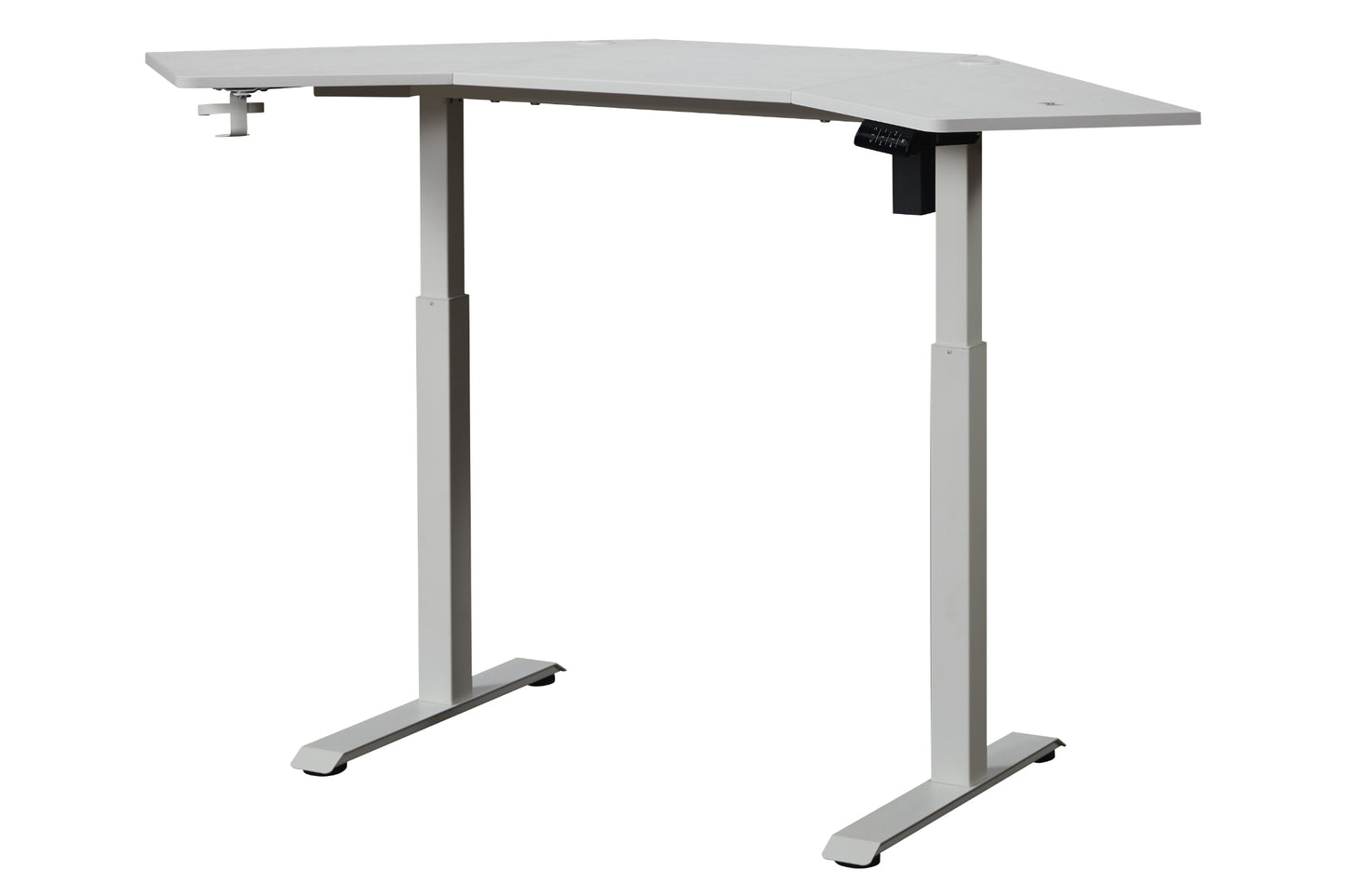 KOWO K314 Corner Electric Height Adjustable Standing Desk, White