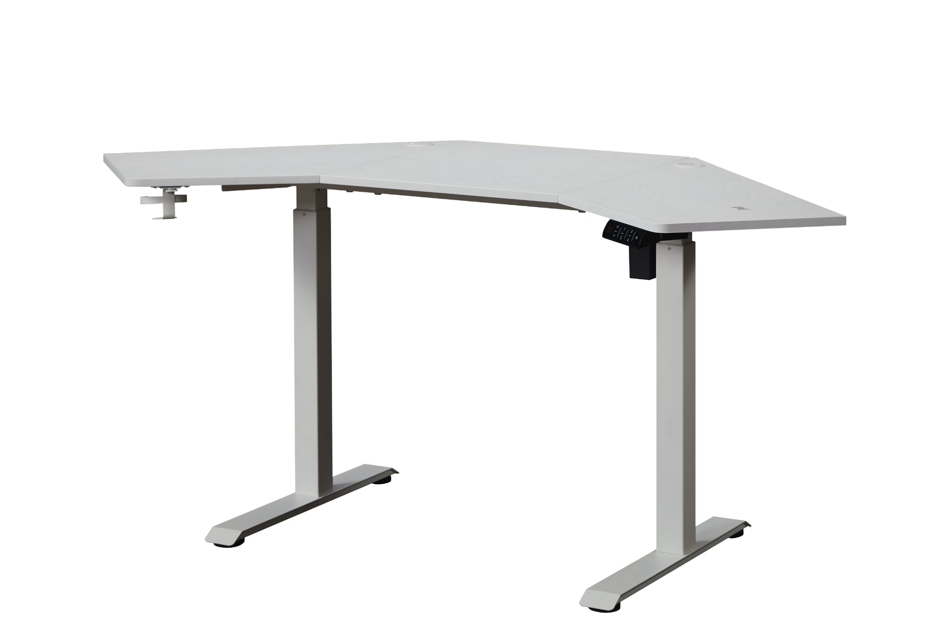 KOWO K314 Corner Electric Height Adjustable Standing Desk, White