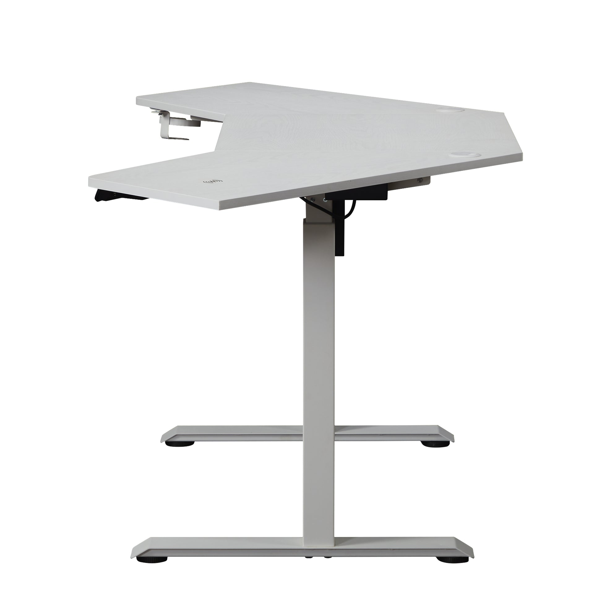 KOWO K314 Corner Electric Height Adjustable Standing Desk, White