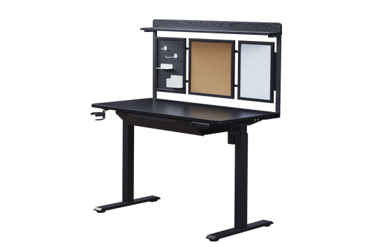KOWO 48" K304 Electric Height Adjustable Standing Desk with Back Borad and Drawer Black