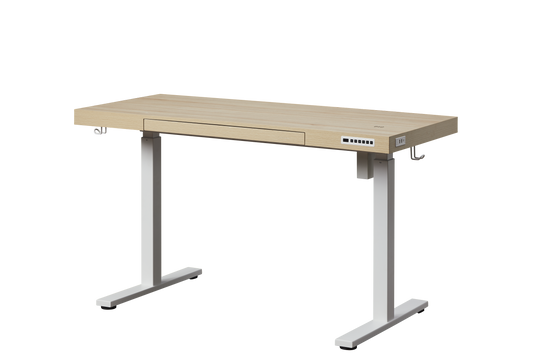 KOWO 55" K305 Electric Height Adjustable Standing Desk, Natural/White