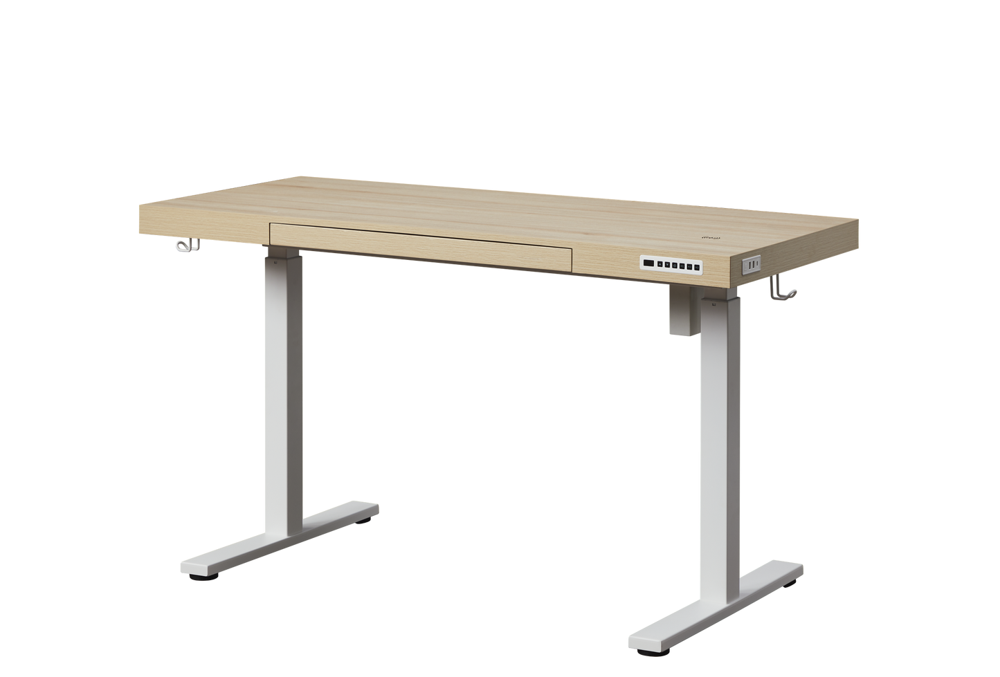 KOWO 55" K305 Electric Height Adjustable Standing Desk, Natural/White