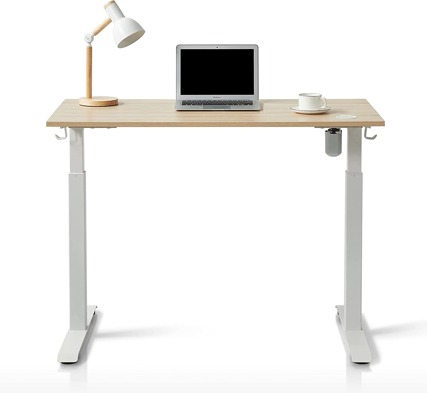 KOWO Electric Height Adjustable Standing Desk, 48" Home Office Wooden Computer Desk Ergonomic Memory Control Workstation Sit Stand Desk Natural